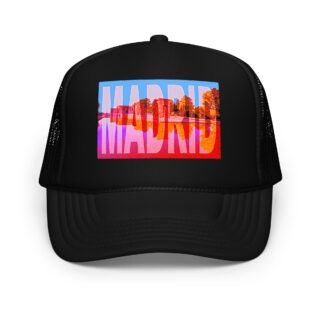 Foam trucker hat world travel spain madrid 002