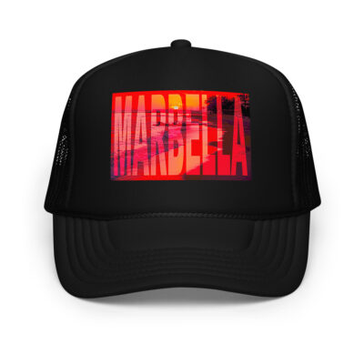 Foam trucker hat world travel spain marbella 001