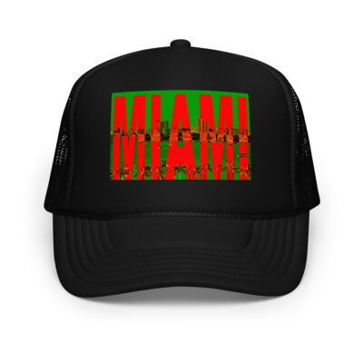 Foam trucker hat world travel usa miami florida 002