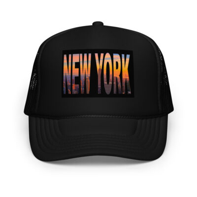 Foam trucker hat world travel usa new york 002
