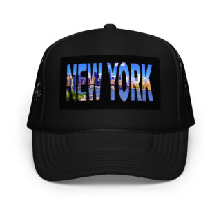 Foam trucker hat world travel usa new york 003