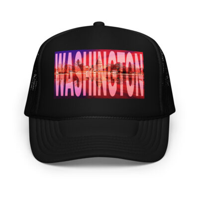 Foam trucker hat world travel usa Washington DC 002