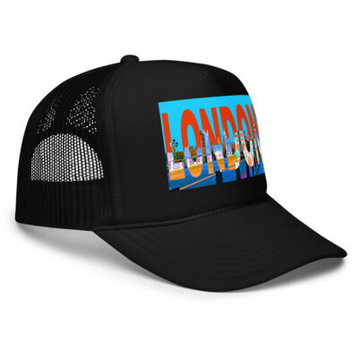 Foam trucker hat world travel England London 003