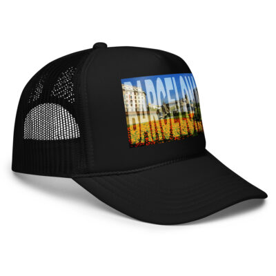 Foam trucker hat world travel Spain Barcelona 002
