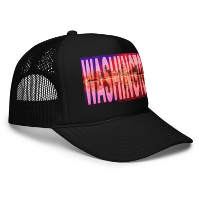 Foam trucker hat world travel usa Washington DC 002