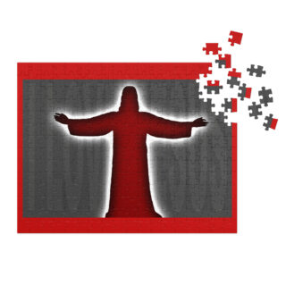 Jigsaw puzzle with tin I LOVE JESUS 002