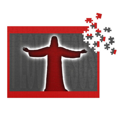 Jigsaw puzzle with tin I LOVE JESUS 002