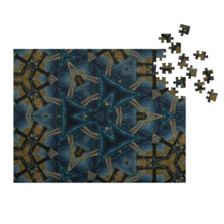 Jigsaw puzzle with tin cross 001