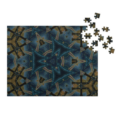Jigsaw puzzle with tin cross 001