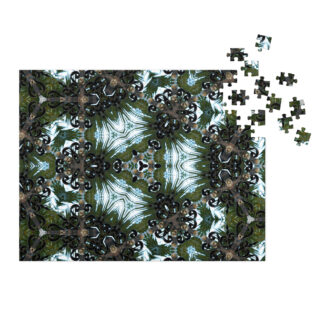 Jigsaw puzzle with tin cross 002