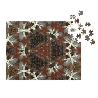 Jigsaw puzzle with tin cross 005