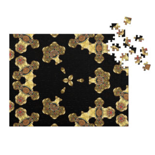 Jigsaw puzzle with tin cross 006