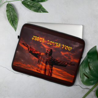 Laptop Sleeve JESUS LOVES YOU 003