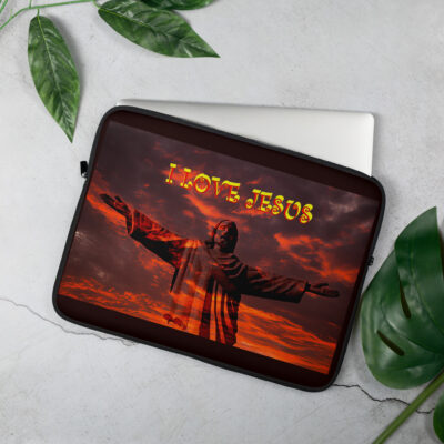Laptop Sleeve I LOVE JESUS 001