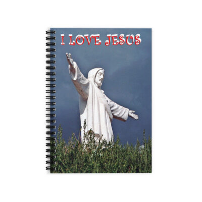 Ruled Line Spiral Notebook I LOVE JESUS 003