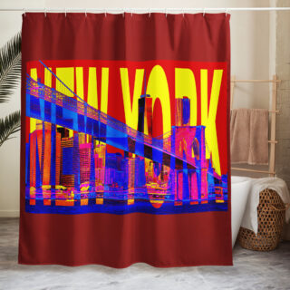 Shower curtain usa new york city 002