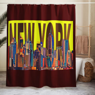 Shower curtain usa new york city 001