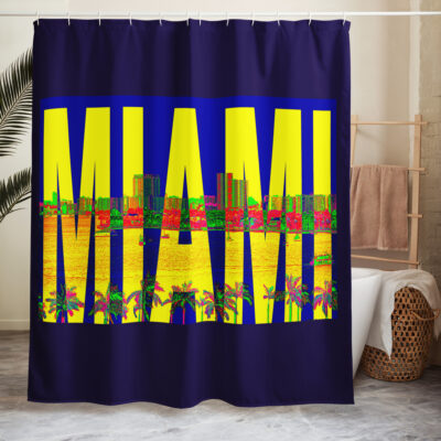 Shower curtain usa miami 001