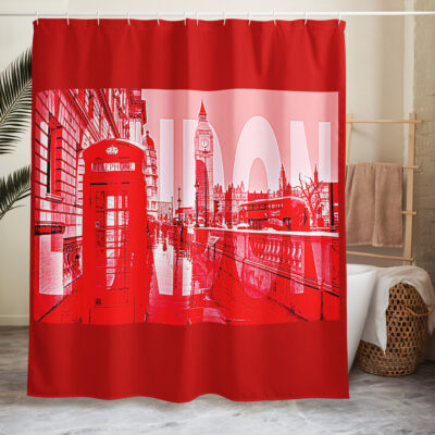 Shower curtain England London 001