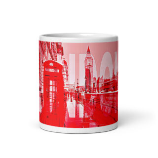 White glossy mug world travel England London 003