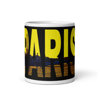 White glossy mug world travel France paris 002