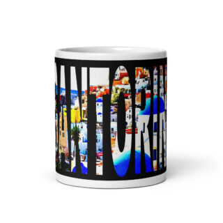 White glossy mug world travel Greece Santorini 004