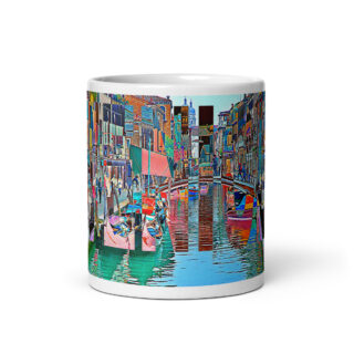 White glossy mug world travel Italy venice 003