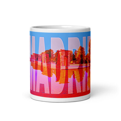White glossy mug world travel spain madrid 002