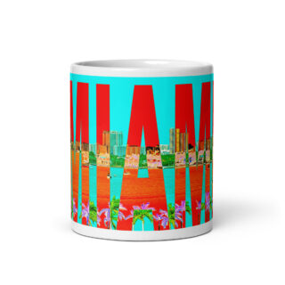White glossy mug world travel usa miami florida 002