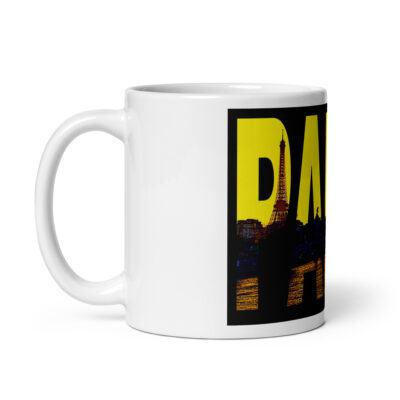 White glossy mug world travel France paris 002