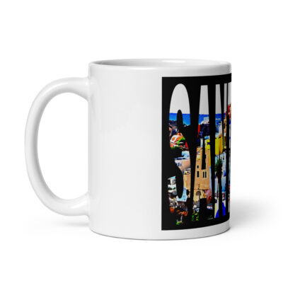 White glossy mug world travel Greece Santorini 004