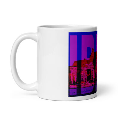 White glossy mug world travel spain IBIZA 001