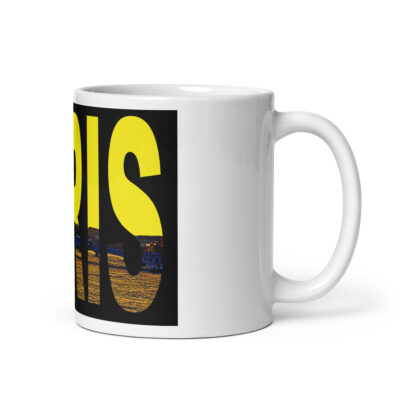 White glossy mug world travel France paris 002