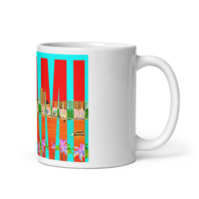 White glossy mug world travel usa miami florida 002