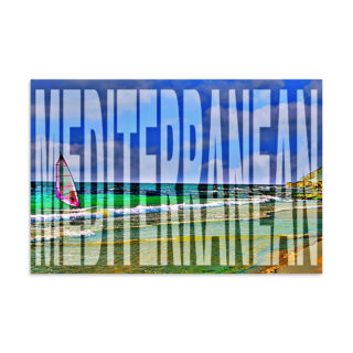 Poster Israel Mediterranean sea 16″×24″ 001