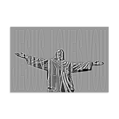 Poster JESUS LOVES YOU 002 16″×24″
